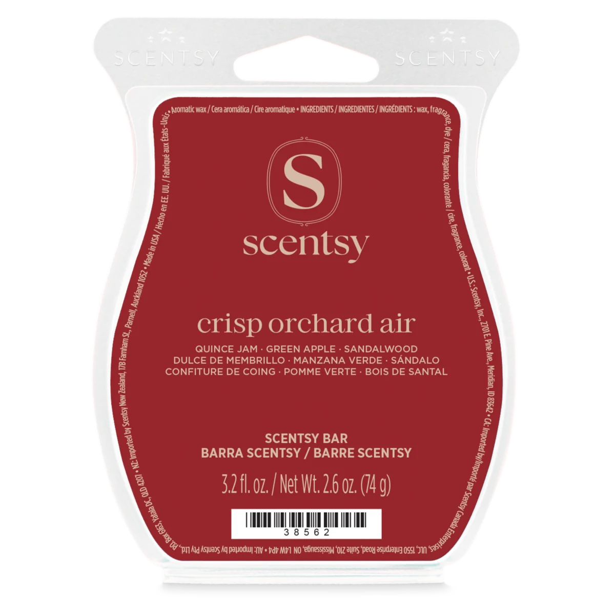 Crisp Orchard Air Scentsy Bar - September 2026 BBMB