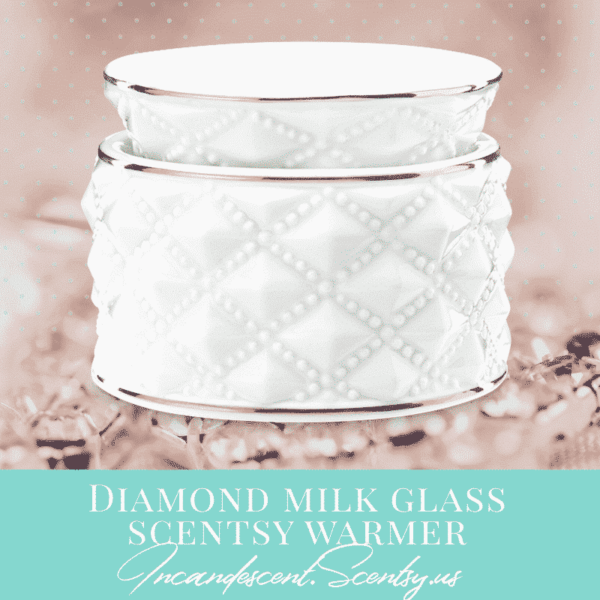 Diamond Milk Glass Scentsy Warmer