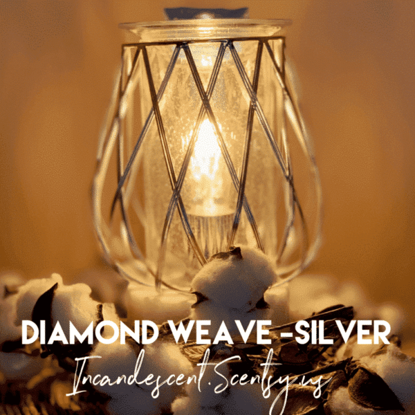 DIAMOND WEAVE SILVER SCENTSY WARMER