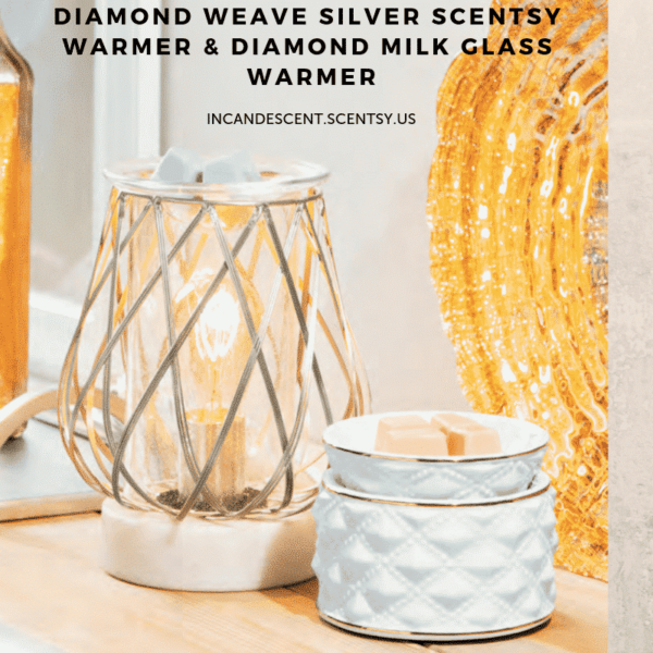 DIAMOND WEAVE SILVER SCENTSY WARMER