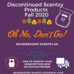 DISCONTINUED SCENTSY PRODUCTS FALL 2020 INCANDESCENT.SCENTSY.US