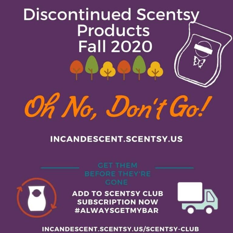 DISCONTINUED SCENTSY PRODUCTS FALL 2020 INCANDESCENT.SCENTSY.US