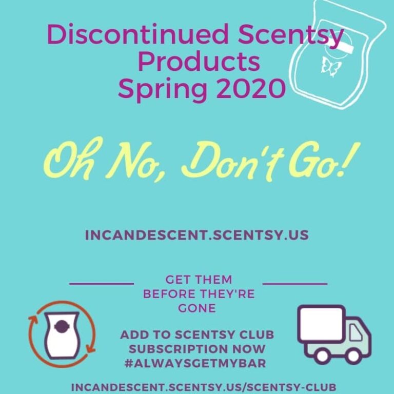 DISCONTINUED SCENTSY PRODUCTS SPRING 2020 INCANDESCENT.SCENTSY.US