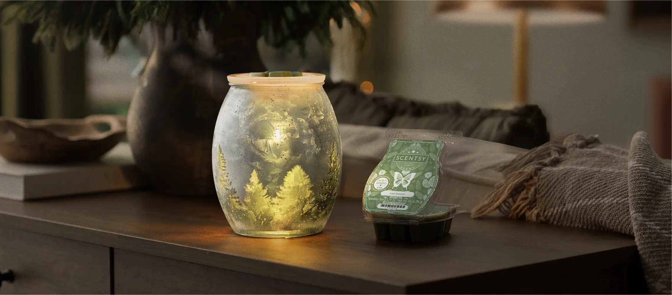 Scentsy December 2025 Warmer of the Month | Winter Crest & Iced Balsam
