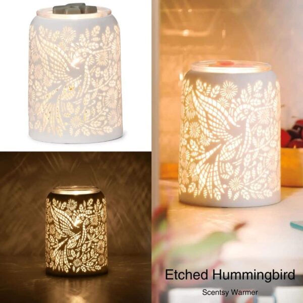 Etched Hummingbird Scentsy Warmer