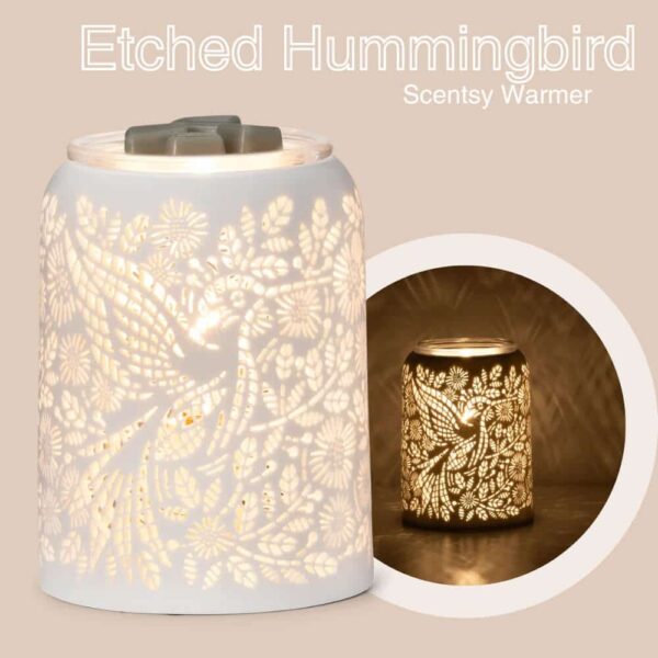 Etched Hummingbird Scentsy Warmer