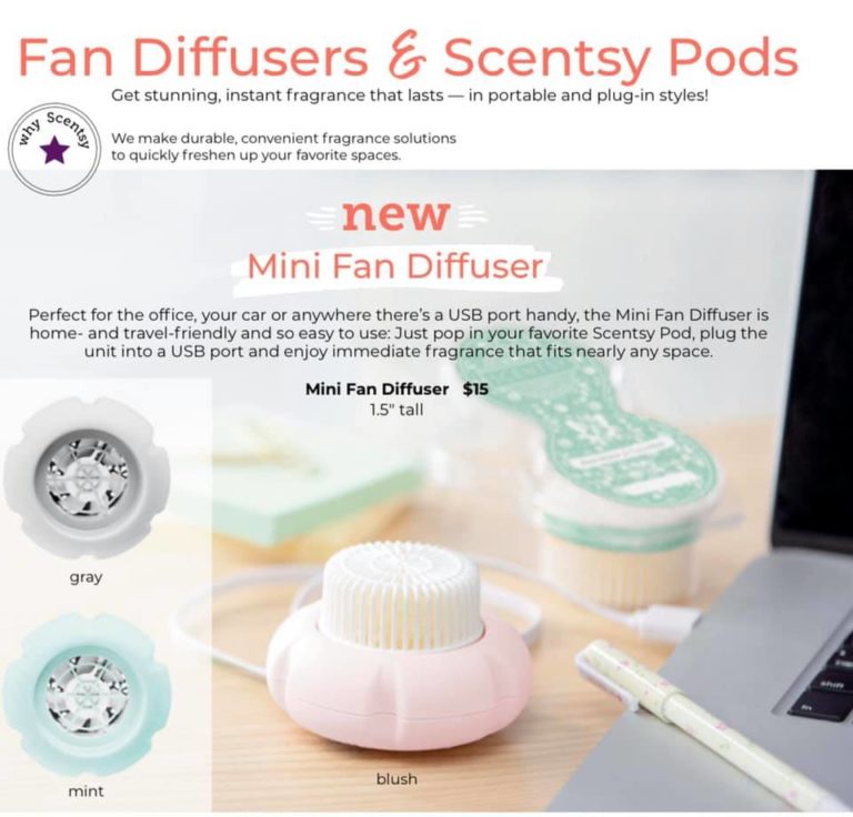 Scentsy Mint Mini Fan Diffuser