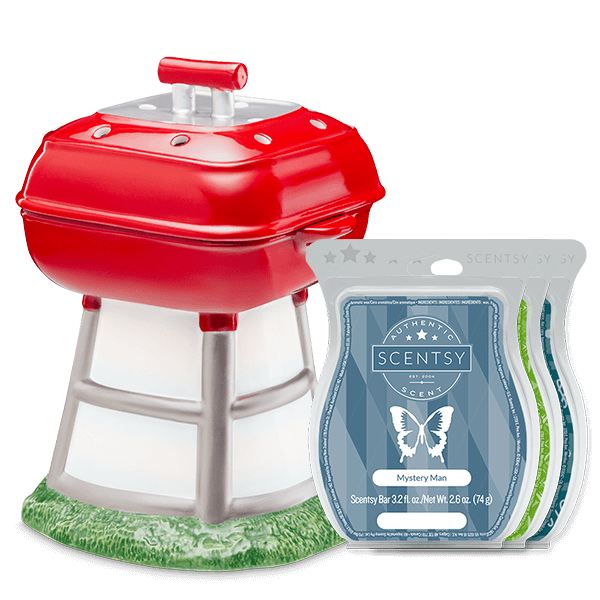 FATHERS DAY SCENTSY THRILL OF THE GRILL WARMER BUNDLE