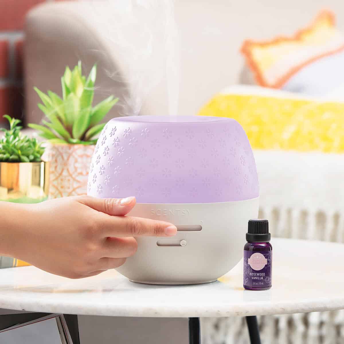 FLEUR GRAY DELUXE SCENTSY DIFFUSER INCANDESCENT
