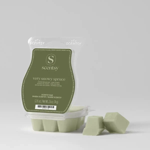 Fall2026BarsverysnowysprucePACKSHOTWaxR12026PWS_highres Very Snowy Spruce Scentsy Wax Bar