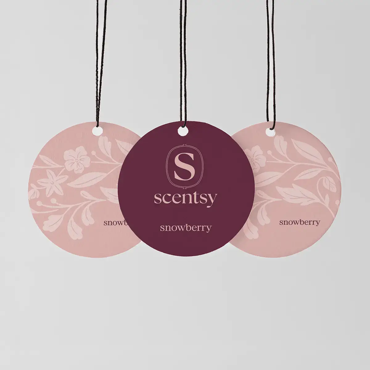Snowberry Scentsy Scent Circle 3 Pack Bundle