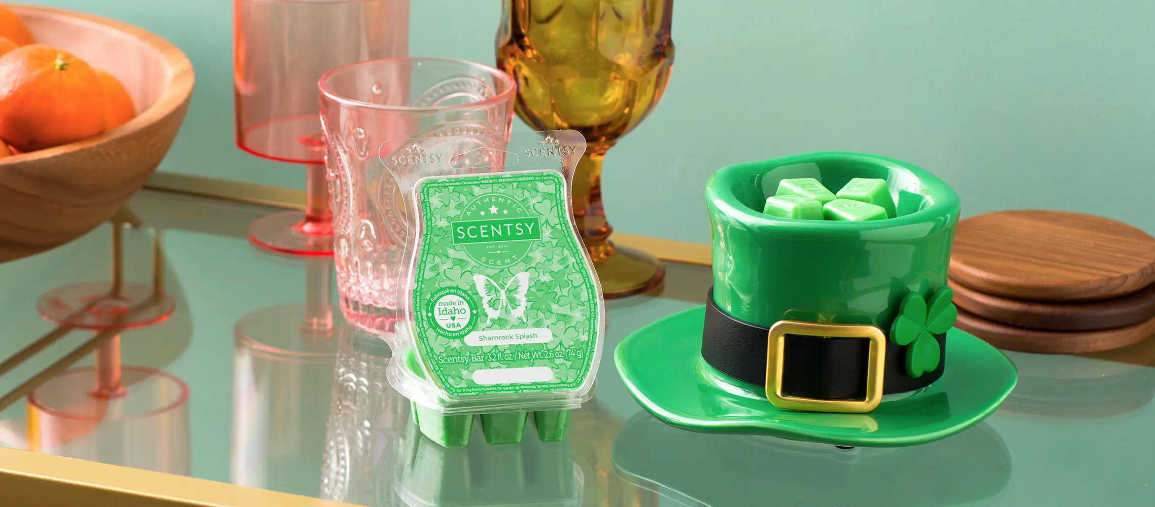 Scentsy February 2024 Warmer & Scent of the Month - Lucky Leprechaun Hat + Shamrock Splash