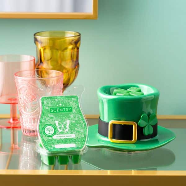 Scentsy February 2024 Warmer & Scent of the Month - Lucky Leprechaun Hat + Shamrock Splash