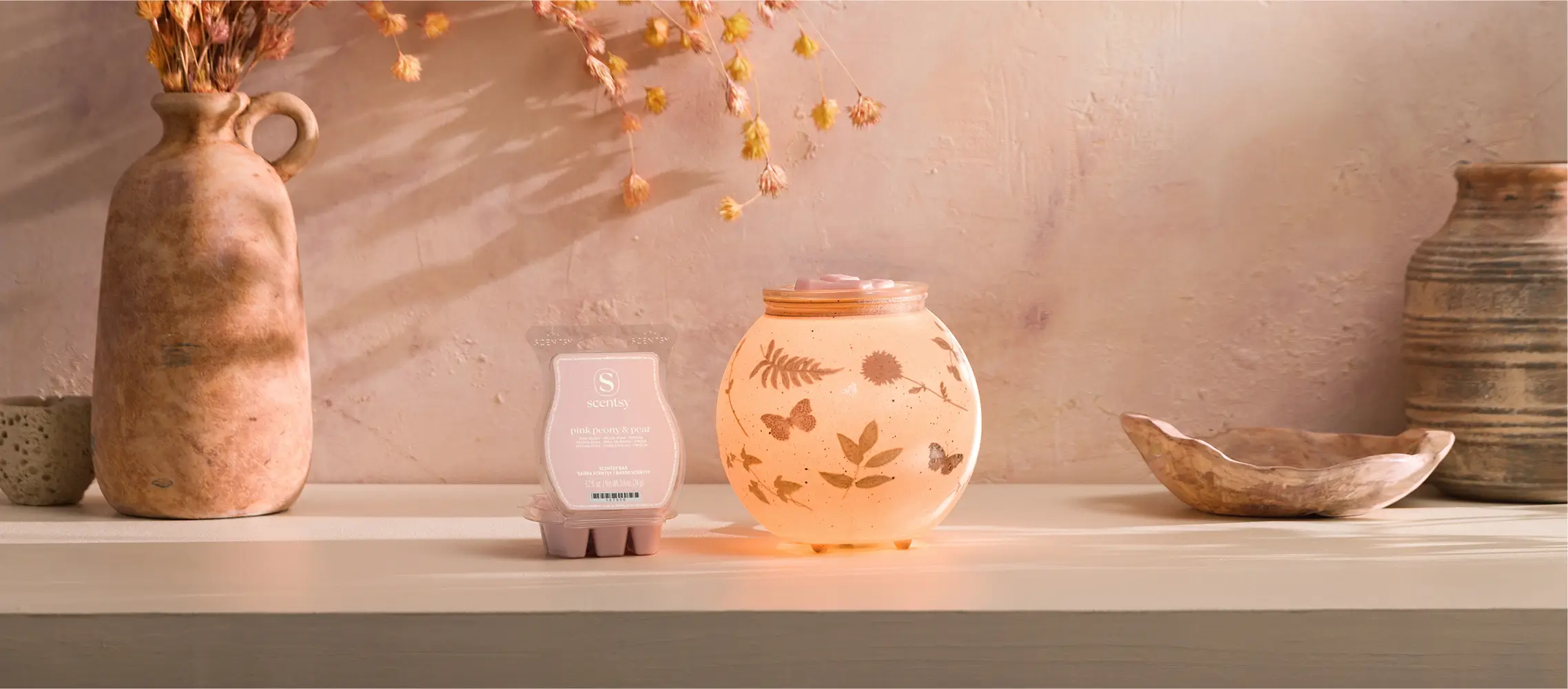 Scentsy February 2026 Warmer Of The Month - Veiled Meadow + Pink Peony &Amp; Pear Scentsy February 2026 Warmer of the Month - Veiled Meadow + Pink Peony & Pear