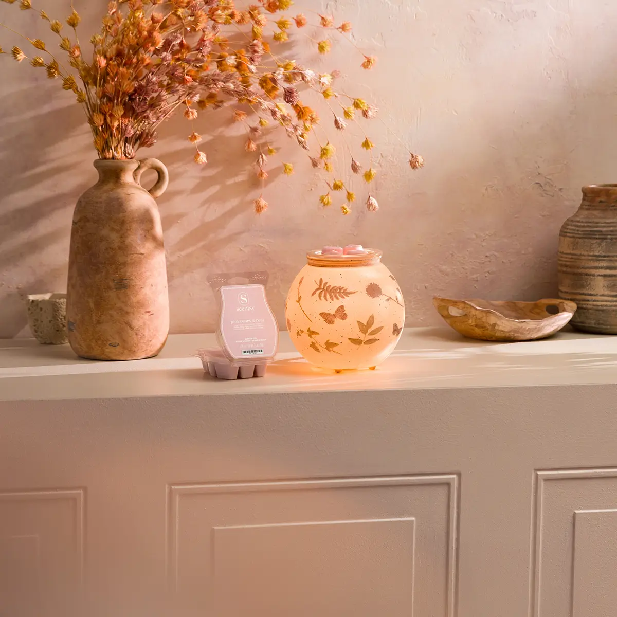 Scentsy February 2026 Warmer Of The Month - Veiled Meadow + Pink Peony &Amp; Pear Scentsy February 2026 Warmer of the Month - Veiled Meadow + Pink Peony & Pear