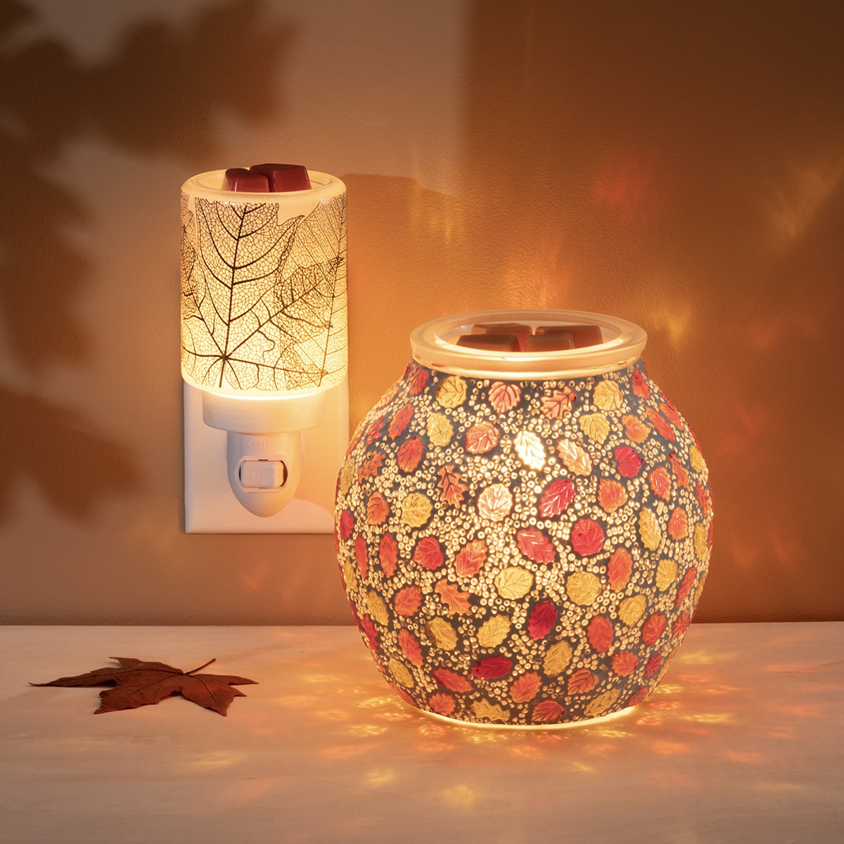 Forever Fall Gilded Leaves Mini Scentsy Warmer