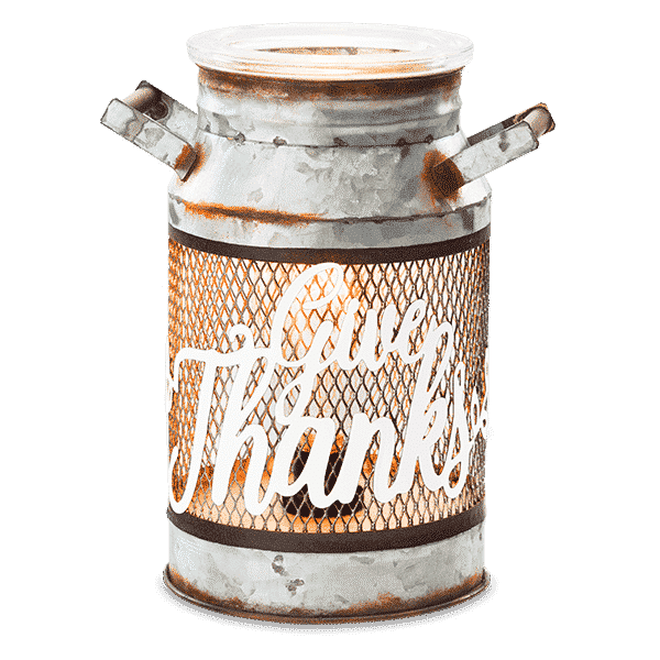 GIVE THANKS MILK CAN SCENTSY WARMER