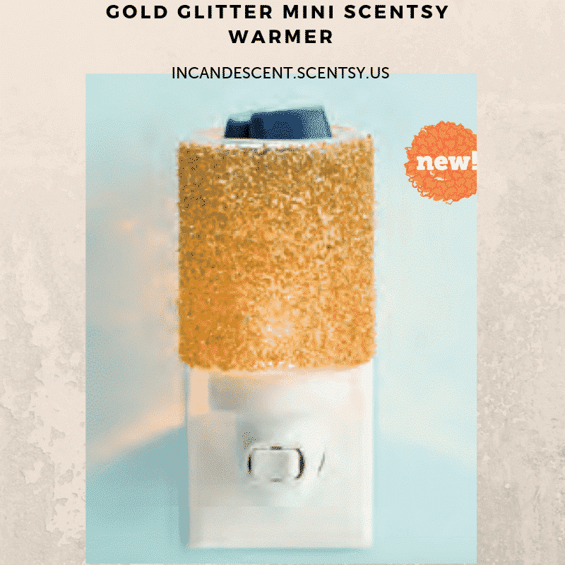NEW! GLITTER GOLD NIGHTLIGHT MINI SCENTSY WARMER | Scentsy