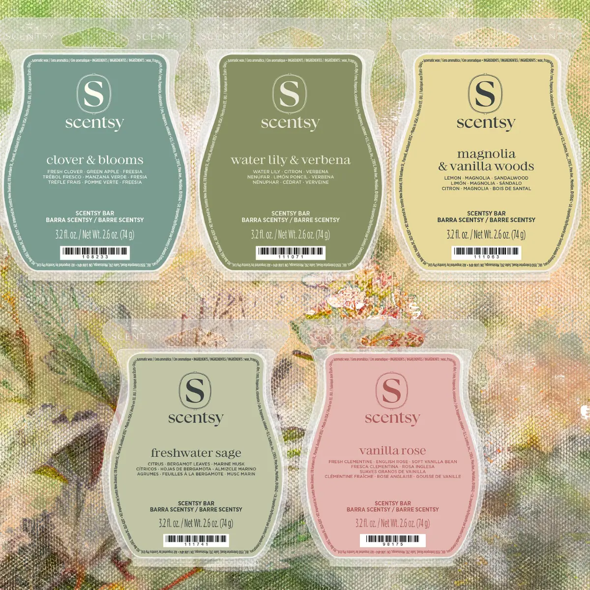 Garden Collection March Edit (2) Garden Collection Scentsy Bar 5 Pack