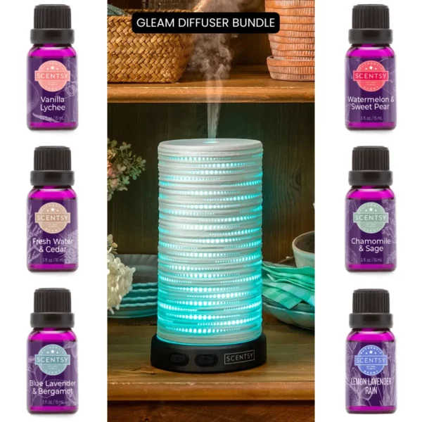 Gleam Scentsy Diffuser & Oil Bundle