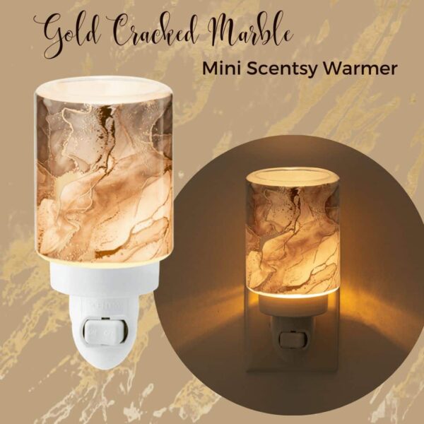 Gold Cracked Marble Mini Scentsy Warmer Styled Gold Cracked Marble Mini Scentsy Warmer Styled