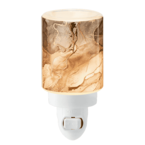 Gold Cracked Marble Mini Scentsy Warmer glow