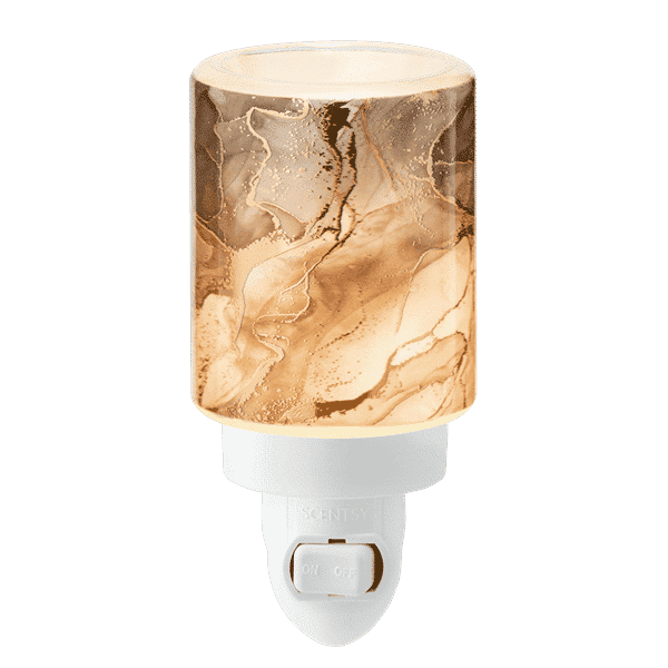 Gold Cracked Marble Mini Scentsy Warmer Glow Gold Cracked Marble Mini Scentsy Warmer glow