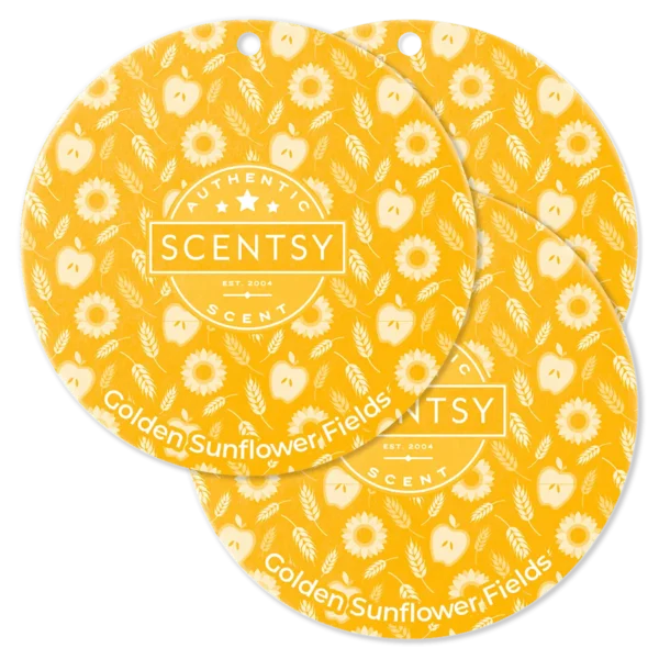 Golden Sunflower Fields Scentsy Scent Circle 3 Pack