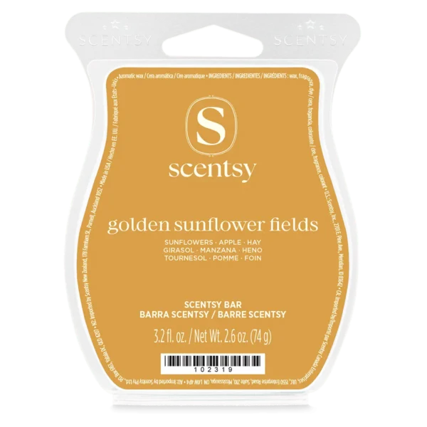 Golden Sunflower Fields Scentsy Wax Bar