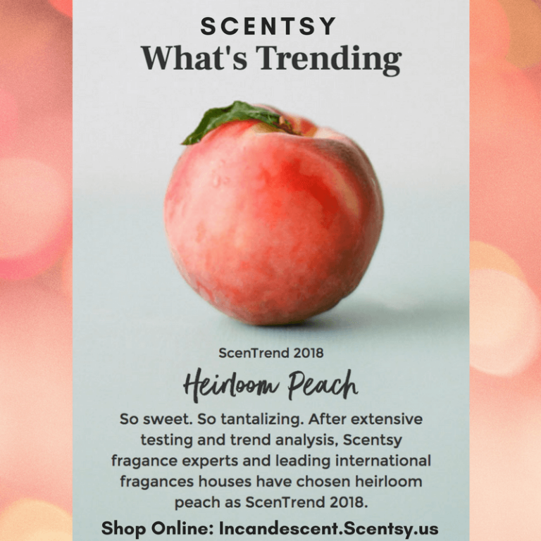 SCENTSY ScenTrend 2018 Heirloom Peach Fragrance