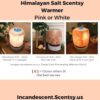 HIMALAYAN SALT WARMER PINK OR WHITE SCENTSY