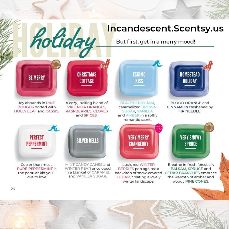 HOLIDAY FRAGRANCES SCENTSY FALL 2019 CATALOG