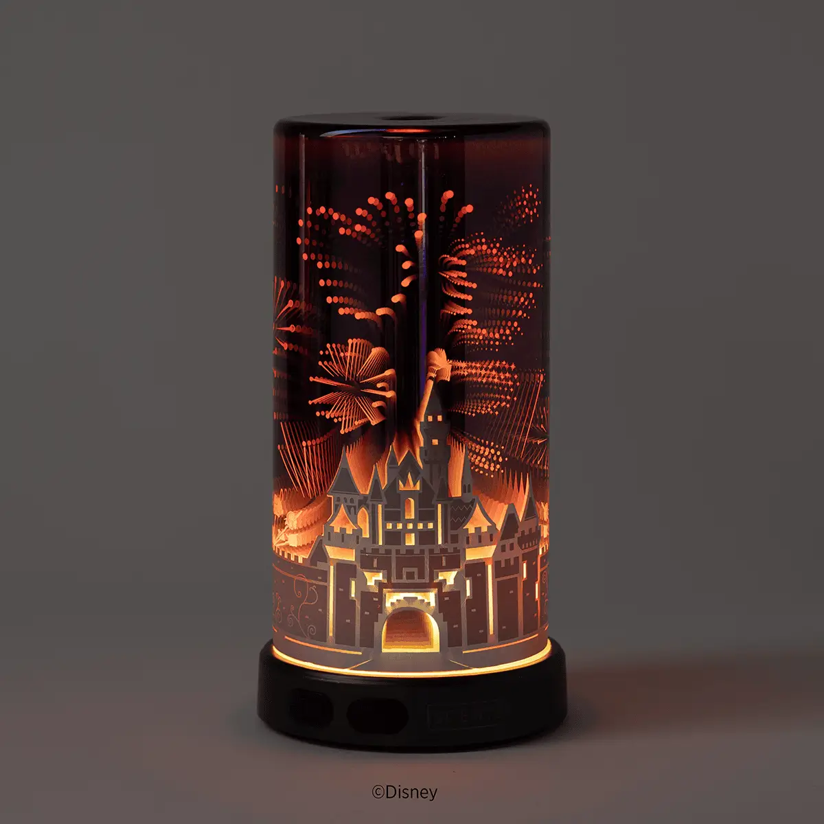 Home-Diffuser-Sleepingbeautycastle-Packshot-Darkglow-R12Mx-2026-Pws Sleeping Beauty Castle Disney Scentsy Diffuser & Oil - Disneyland Resort 70th Anniversary