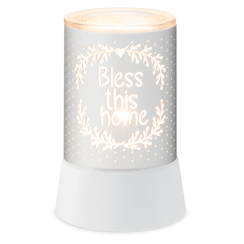 Heart is Home Mini Scentsy Warmer Bless this Home Incandescent