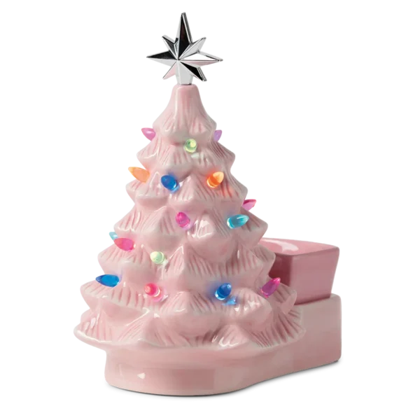 HOME-Warmer-MerryLittleChristmasPink-ISO-Glow-R1MX-2026-PWS Merry Little Christmas Tree Pink Scentsy Warmer - Holiday 2026