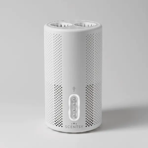 HOMEAirPurifierWhitePACKSHOTMainGlowWhiteRA2026PWS Scentsy Air Purifier - White