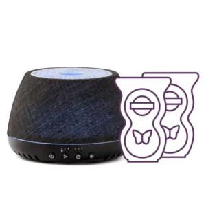 Scentsy Air Quad Large Fan Diffuser - Black Crosshatch + 2 Pods