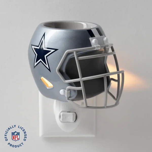Homeminiwarmernfldallascowboyspackshotglowmainr12026Pws_Highres NFL Dallas Cowboys Helmet Mini Scentsy Warmer (2026)