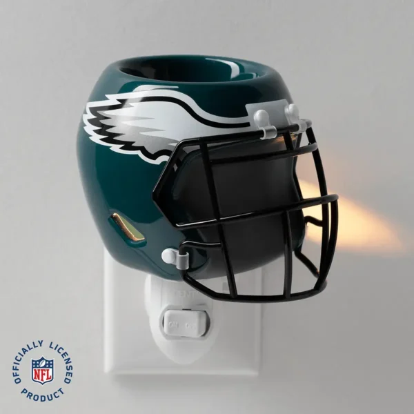 Homeminiwarmernflphiladelphiaeaglespackshotglowmainr12026Pws_Highres NFL Philadelphia Eagles Helmet Mini Scentsy Warmer (2026)