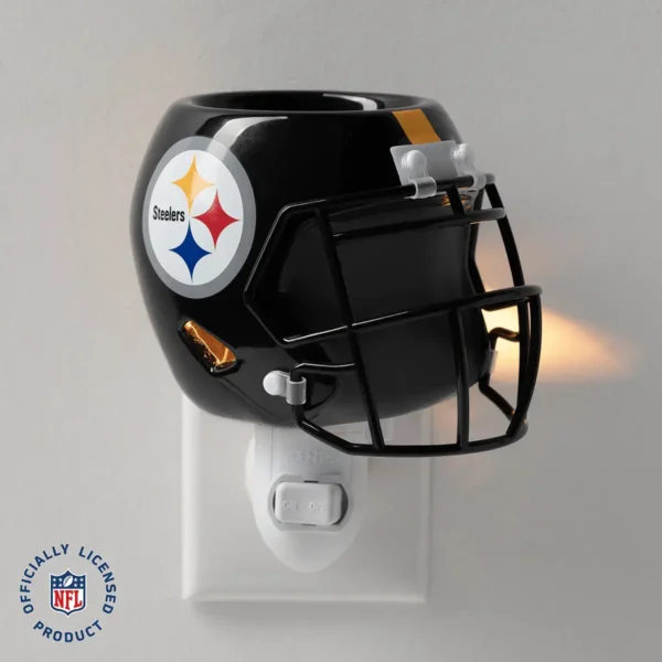 Homeminiwarmernflpittsburgsteelerspackshotglowmainr12026Pws_Highres NFL Pittsburgh Steelers Helmet Mini Scentsy Warmer (2026)