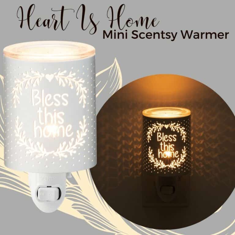Heart is Home Mini Scentsy Warmer Bless this Home Incandescent
