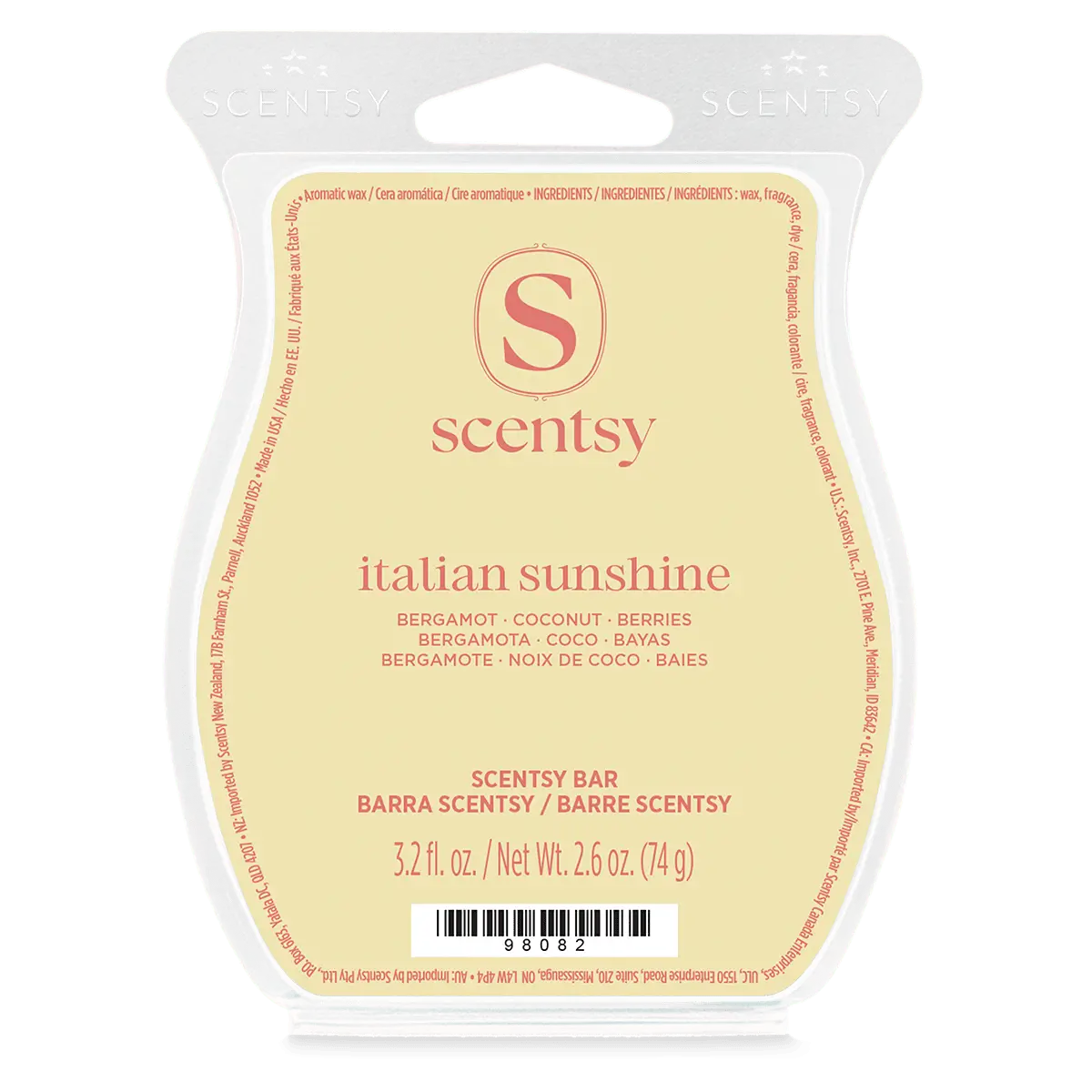 Italian Sunshine Scentsy Bar (1) Italian Sunshine Scentsy Wax Bar