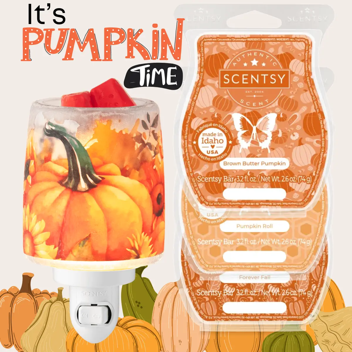 It's Pumpkin Time Scentsy Warmer Bundle