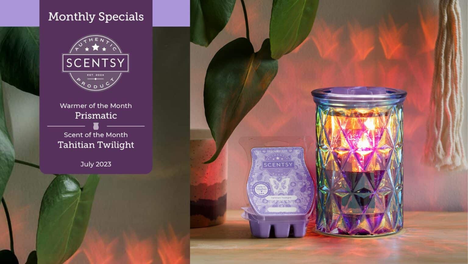 Scentsy July 2023 Warmer & Scent of the Month Prismatic Scentsy