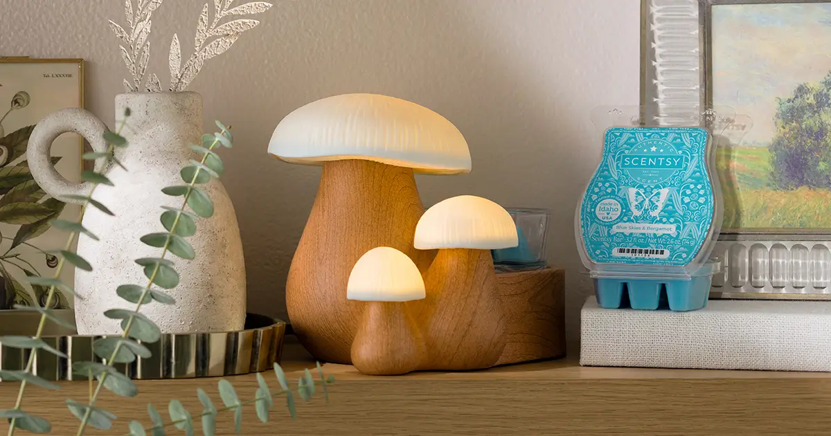 Scentsy July 2025 Warmer of the Month | Forest Forage + Blue Skies & Bergamot
