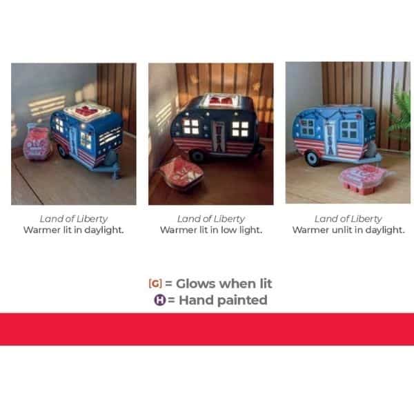 Scentsy June 2022 Warmer &Amp; Scent Of The Month | Land Of Liberty Camper Warmer June 2022 Land of Liberty Scentsy Warmer Pics