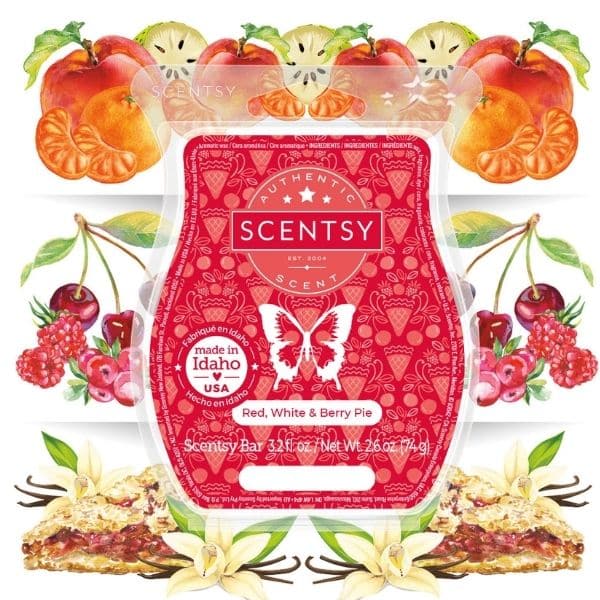 June 2022 Red White Berry Pie Scentsy Fragrance