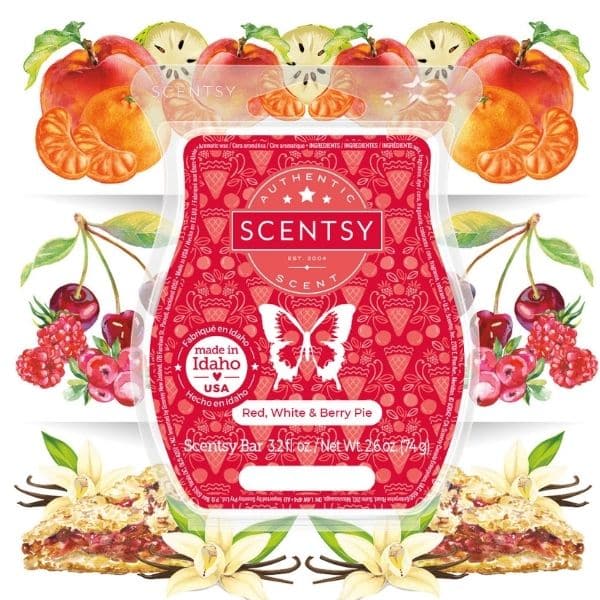 June 2022 Red White Berry Pie Scentsy Fragrance