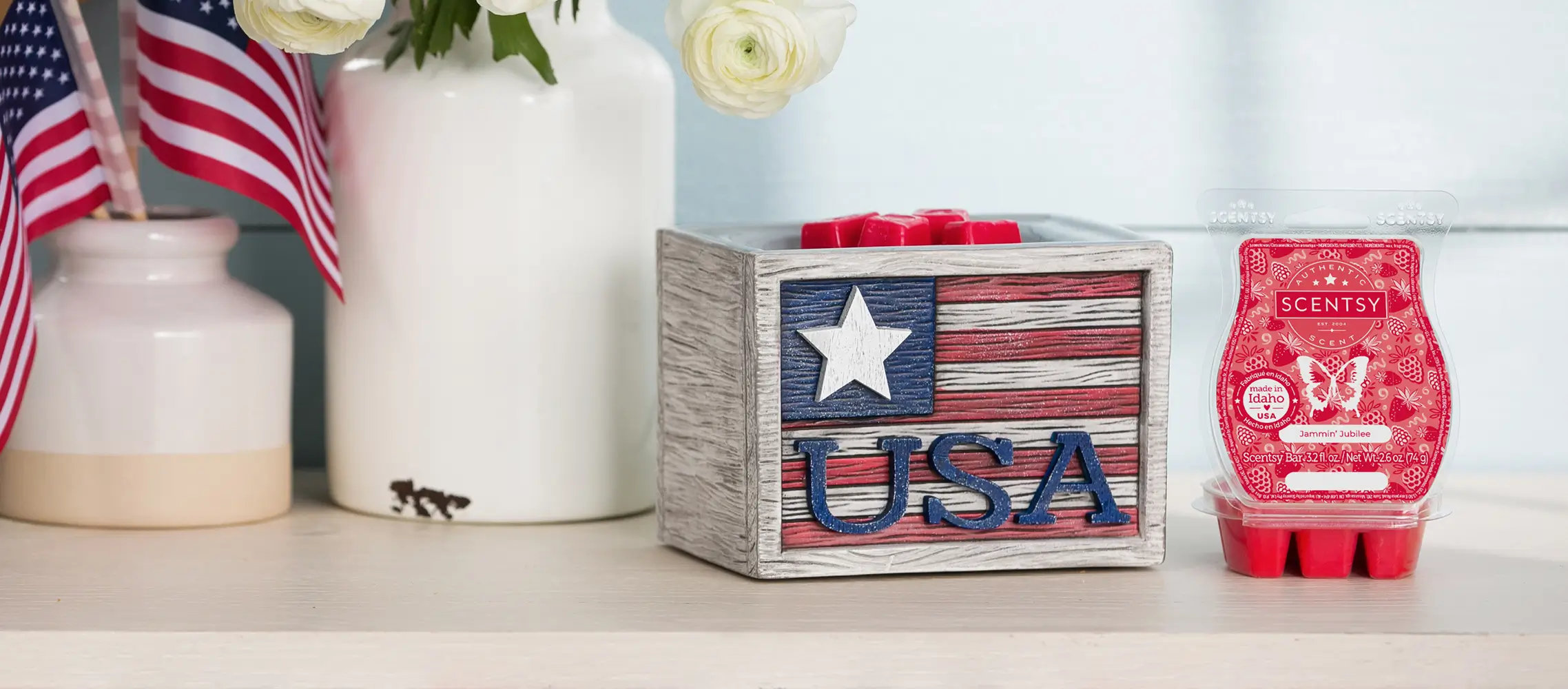 Scentsy June 2024 Warmer of the Month - Let Freedom Ring USA + Jammin' Jubilee