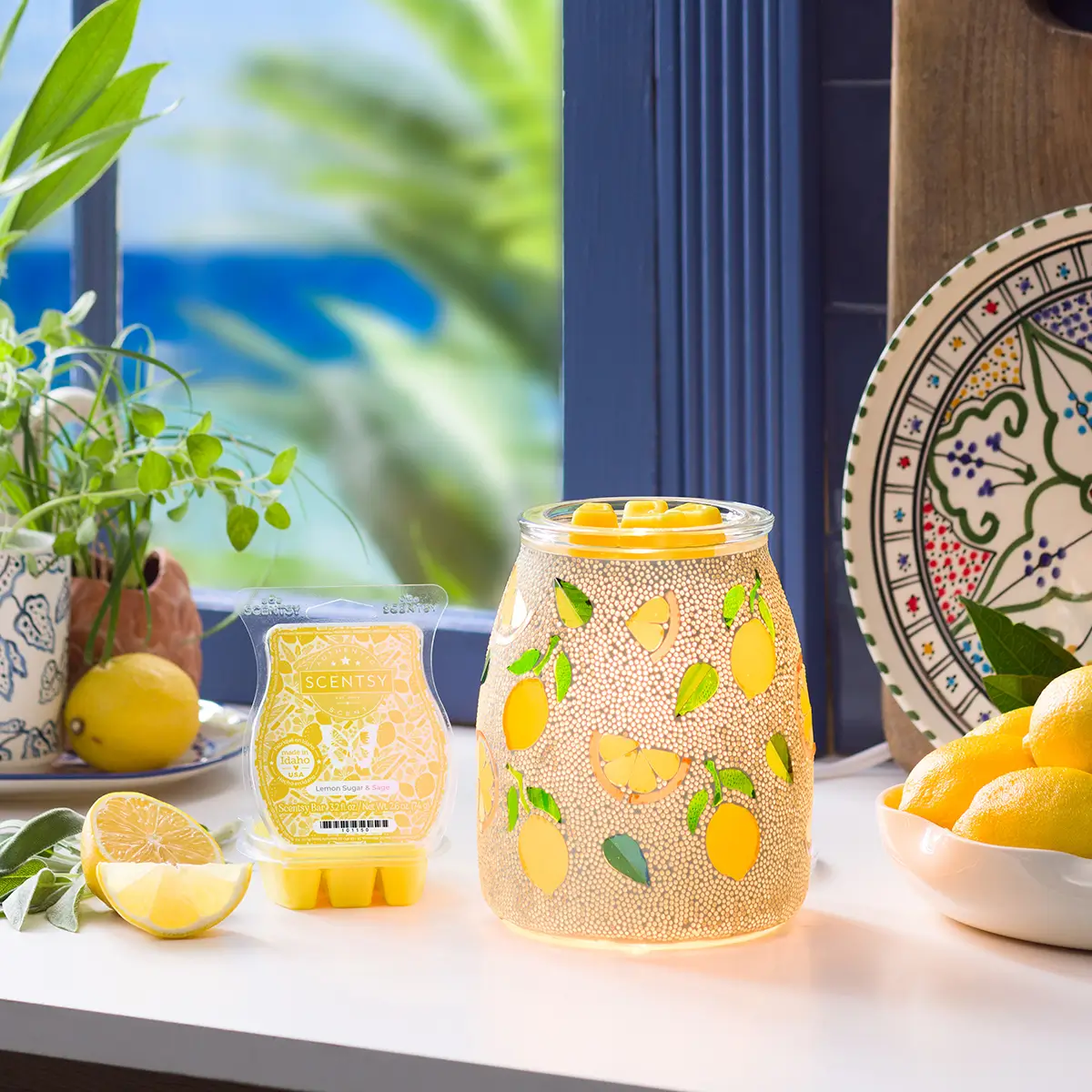 Scentsy June 2025 Warmer of the Month | Lemonly Yours + Lemon Sugar & Sage